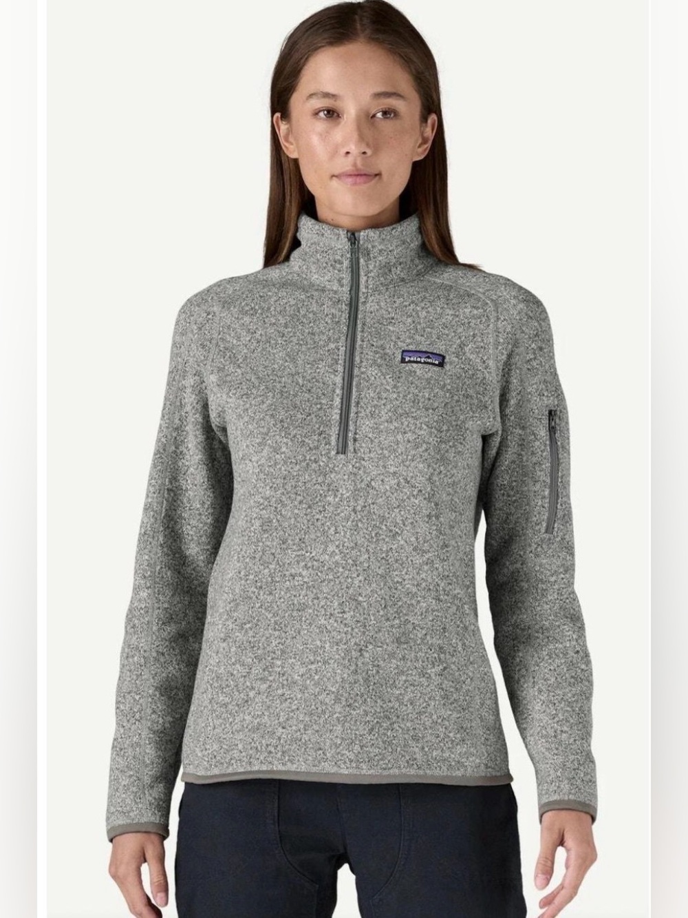 Patagonia Better Sweater 1/4 Zip Pullover Women’s Small Gray Fleece Jacket